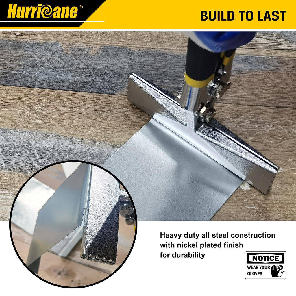 HURRICANE Sheet Metal Hand Seamer, 6 Inch Straight Jaw Sheet Bender Tools for Flattening Metal, Bending Pliers with Double Dipped Cushion Handle, Grip Strength and Versatility