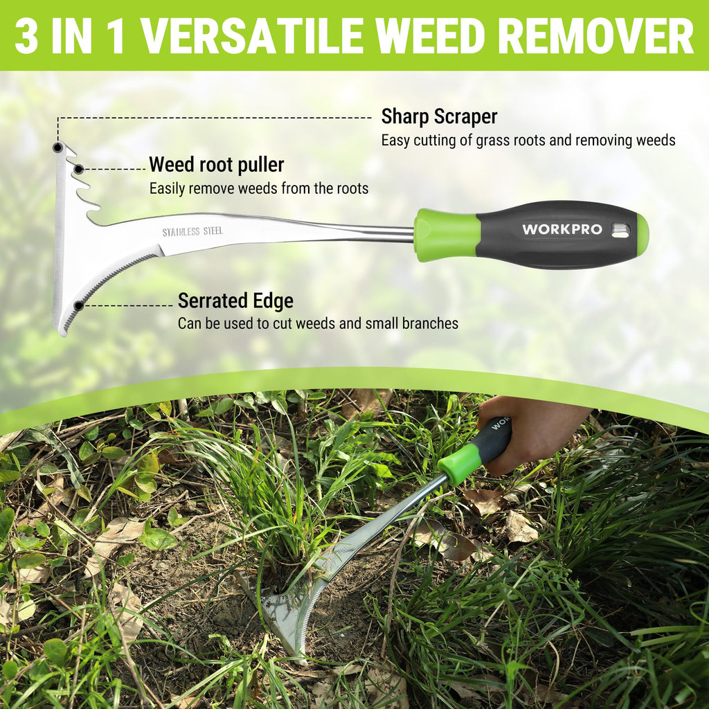 WORKPRO 3-Piece Weed Puller Tool Set