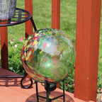 Sunnydaze 10" Glass Gazing Ball for Garden, Globe for Outdoor Display