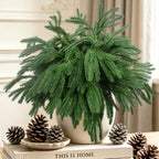 Rowfad 12 Pcs Artificial Norfolk Pine Branches Faux Christmas Stems (12)