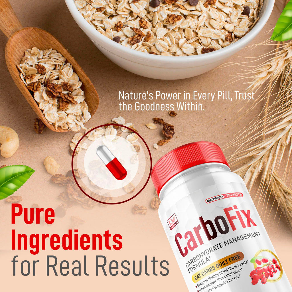 LIVORKA 5 Pack - Carbofix Pills, 60 Pills Pero Bottle for 30 Days