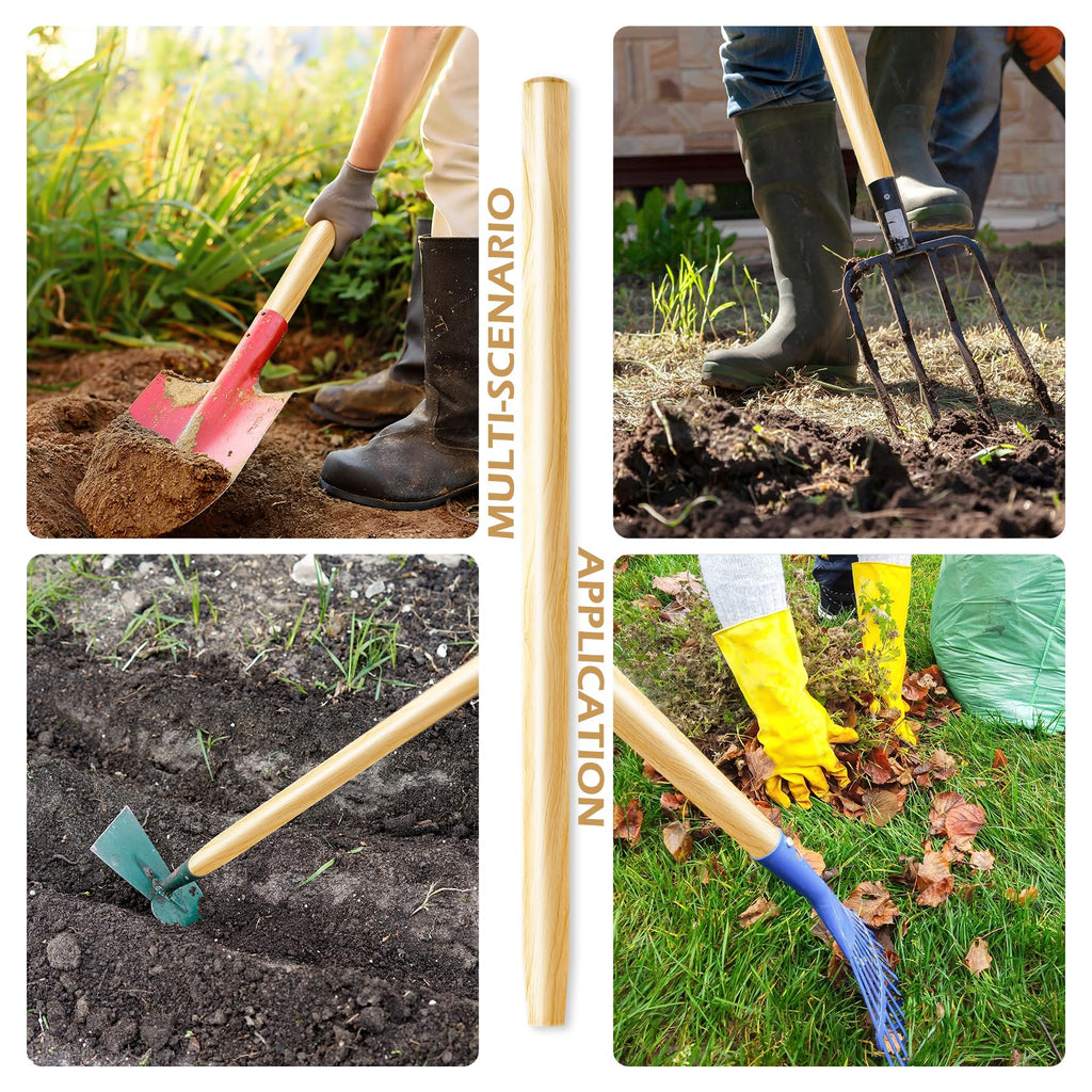 48" Wooden Shovel Handle Replacement for Garden