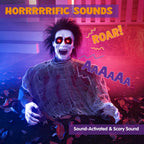JOYIN Halloween Outdoor Decoration Zombie Groundbreaker, Animatronics Zombie Props Halloween Outside Decor, Animated Groundbreaker with Sound & Glowing Eyes for Graveyard Lawn Yard Haunted House Decor
