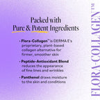 DERMA E Advanced Peptides and Vegan Flora-Collagen Serum – Double Action Collagen Face Cream with Peptide Complex – Intensely Hydrating Serum for Lines, Wrinkles and Redness, 2 oz