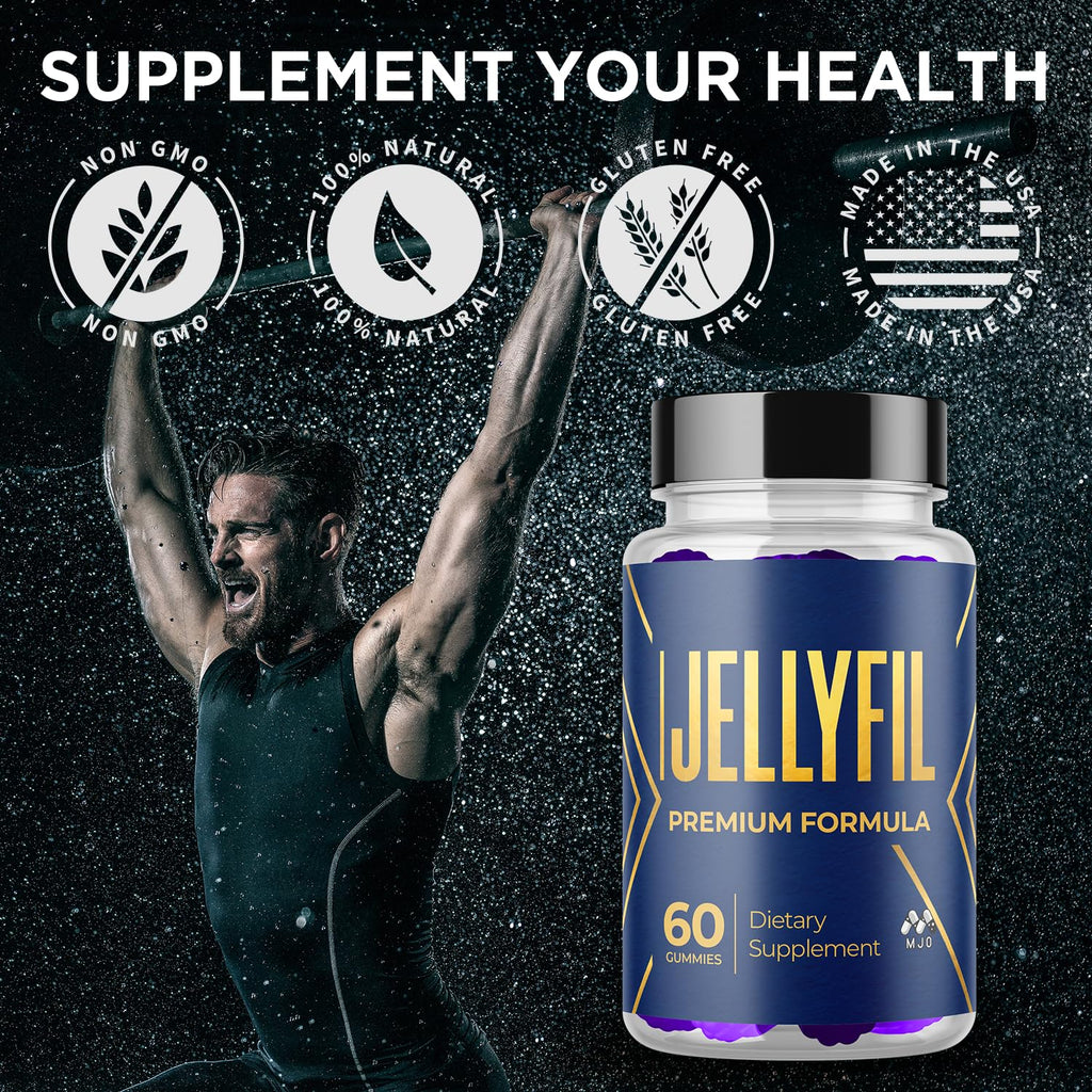 (3 Pack) Jellyfil Gummies, Official Jellyfil Gummys with All Natural Ingredients, Advanced Formula Maximum Strength Supplement with Natural Active Lifestyle Support Premium Multivitamins (180 Gummies)