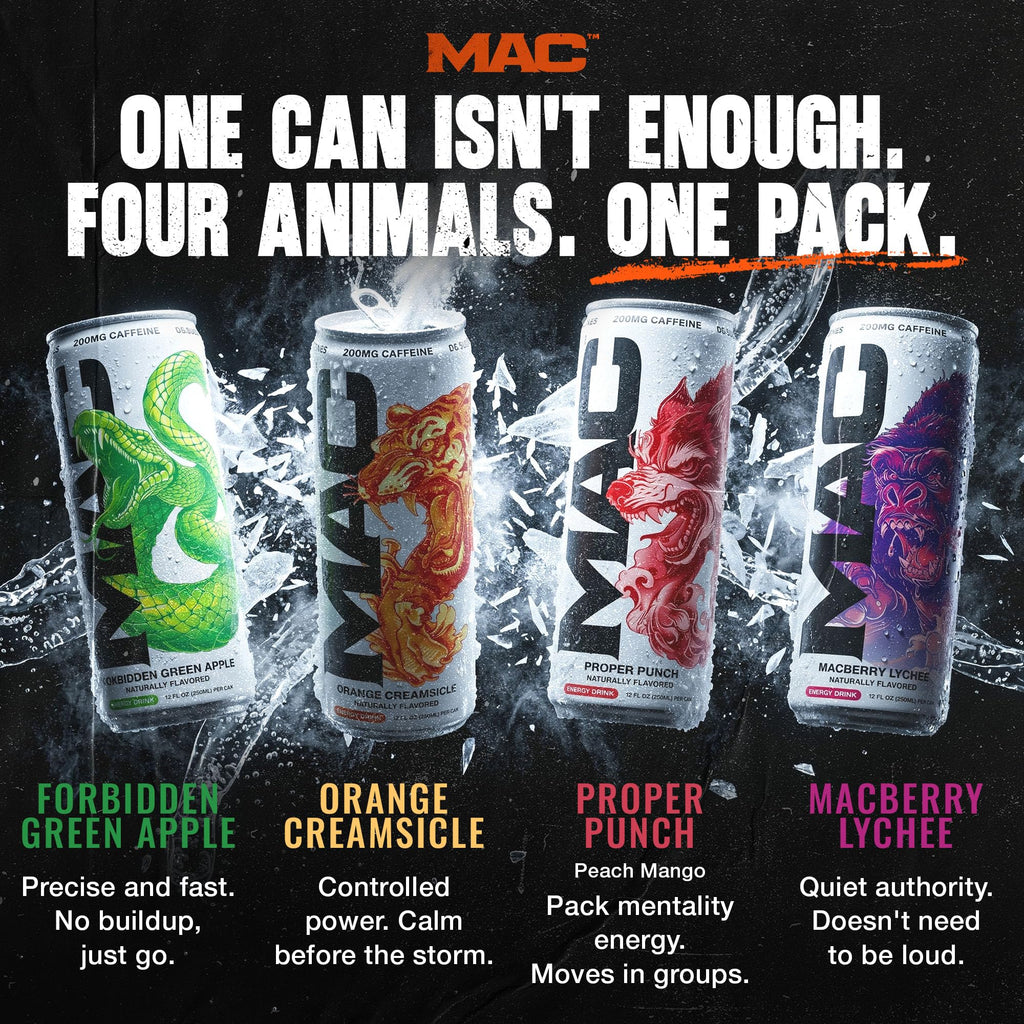 MAC Energy by Conor McGregor 4-in-1 Variety Pack Sugar Free Energy Drink