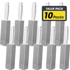 AZEN 10 Pack Pumice Stone for Cleaning, Pumie Scouring Stick with Handle, Pumice Stone Toilet Bowl Cleaner, Hard Water Stain Remover for Toilet, Bathroom, Kitchen Sink, Grill