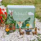 BangBangDa Miniature Fairy Garden Accessories Outdoor - Garden Small Fairies Figurines Kit Fairy House Table Chair Set Birthday Gardening Gifts for Girl Boy Mother Girlfriend