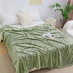 Aganear Fleece Throw Blanket for Couch Sofa 50"x60" Sage Green