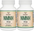 NMNH (NMN Supplement Alternative) Only Clinically Studied Ingredient - Boosts NAD+ Levels for Anti Aging and Cell Regeneration by Double Wood (Pack of 2)