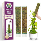 DUSPRO 2 Pack 16.5" D-Shaped Plastic Stackable Moss Poles