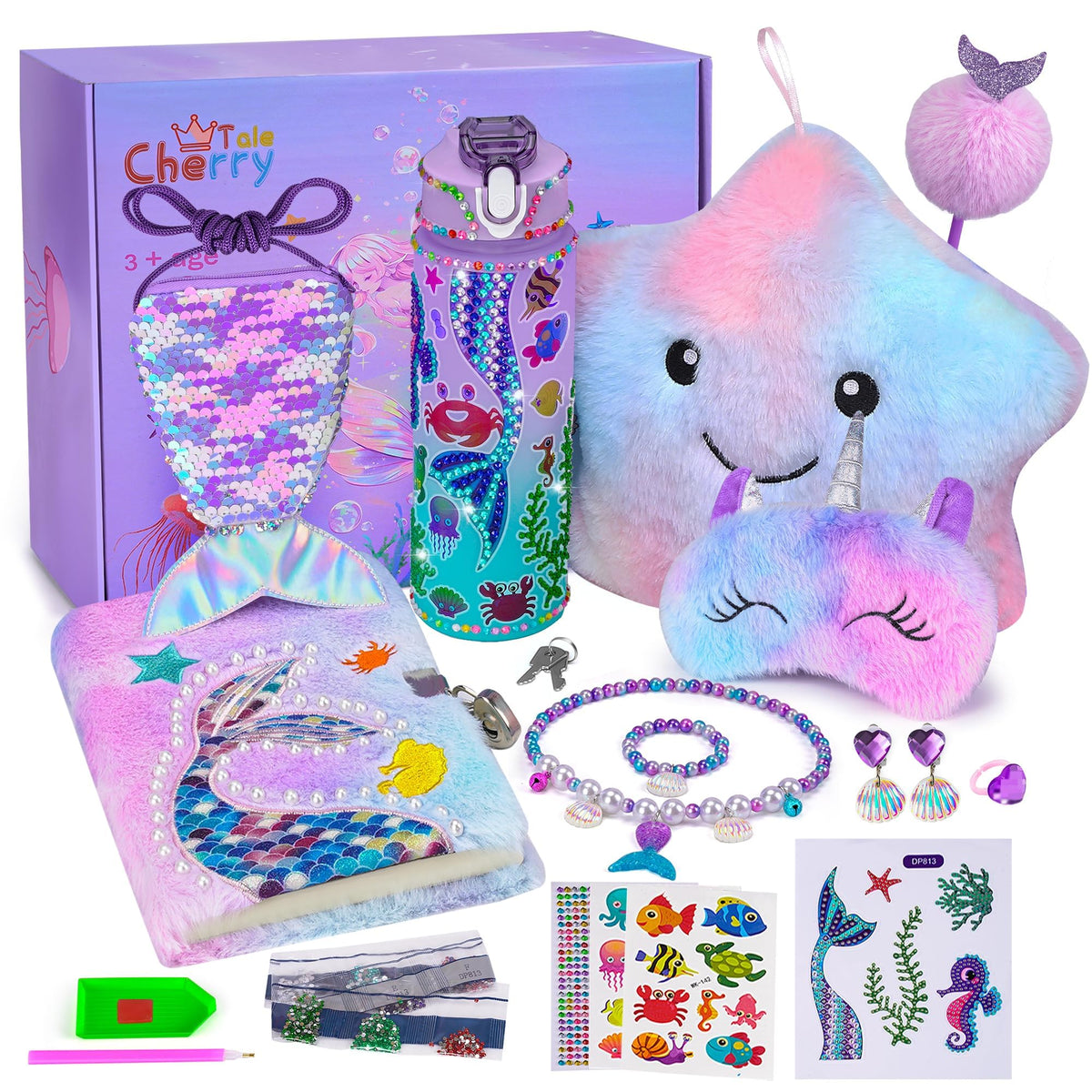 Cherry Tale Mermaid Gifts for Girls 4-6, Mermaid Toys for Girls Age 6-8 9+