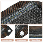 18ft Square Leaf Net Cover for Above Ground Pools - 19.7ft Garden Shade Cloth for Plants Heat Protection Swimming Pool Cover Keeps Leaves Debris Out Heavy Duty Black Mesh Cover with Grommets & Rope