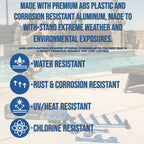 AquaMate Oasis Swimming Pool Accessories Holder, Fence Hooks for Pool Equipment Organizer, Pool tool storage rack for Pool Skimmer Pole Hanger Pool Maintenance Vacuum hose Storage Pool Hooks for Poles