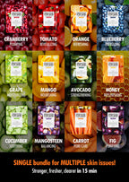 FARMSKIN Facial Sheet Mask - Hydrating, Moisturizing, Clarifying, Soothing Face Masks for Oily, Dry & Sagging Skin - Breathable & Fast-Absorbing - Vegan & Cruelty-Free Korean Skin Care (12 Packs)