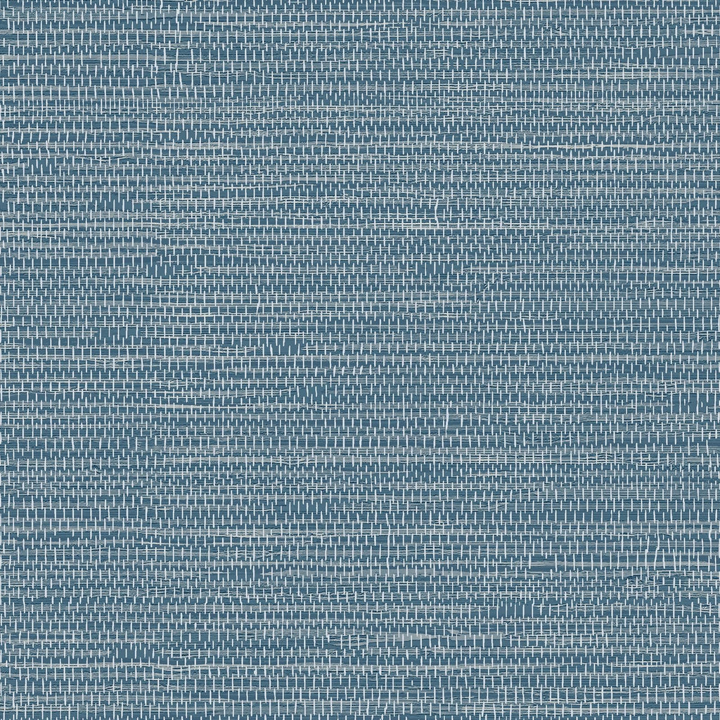 JiffDiff Grasscloth Wallpaper Peel and Stick 1181" x 17.3" Blue Cream Grassweave Stick on Wallpaper Textured Self Adhesive Wall Paper Contact Paper