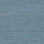 JiffDiff Grasscloth Wallpaper Peel and Stick 1181" x 17.3" Blue Cream Grassweave Stick on Wallpaper Textured Self Adhesive Wall Paper Contact Paper
