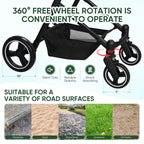 Foldable Dog Stroller, 3 in 1 Pet Stroller for Small Medium Dog Cat up to 50lbs, Detachble Portable Pet Bag, Storage Basket and One-Button Folding Frame