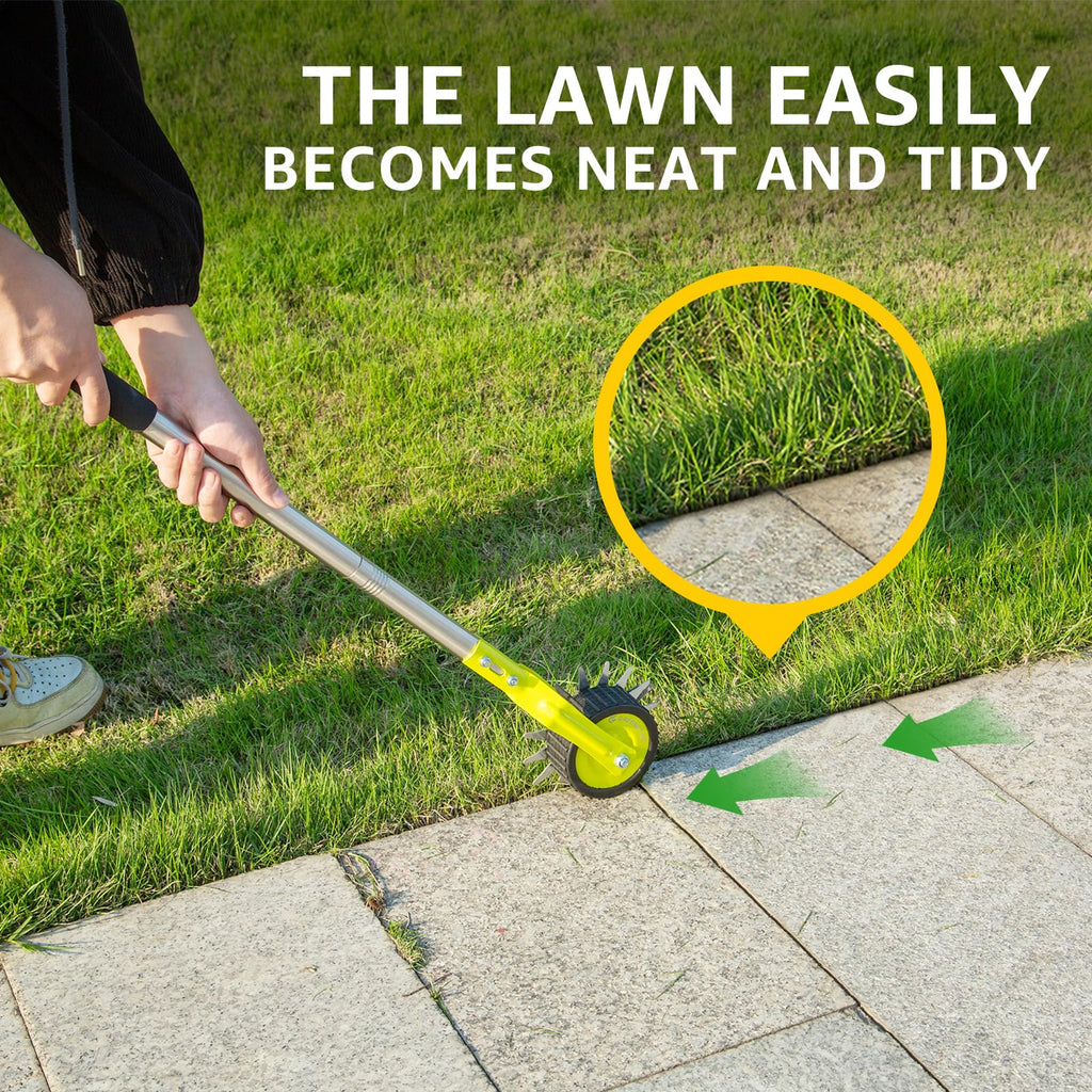 G GREENLY-AG 58-Inch Manual Edger Lawn Tool, Wheel Rotary Edger