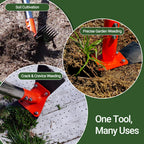 CKLT 2-in-1 Garden Hoe and Weed Puller Rake 60 Inch Spring Steel Head