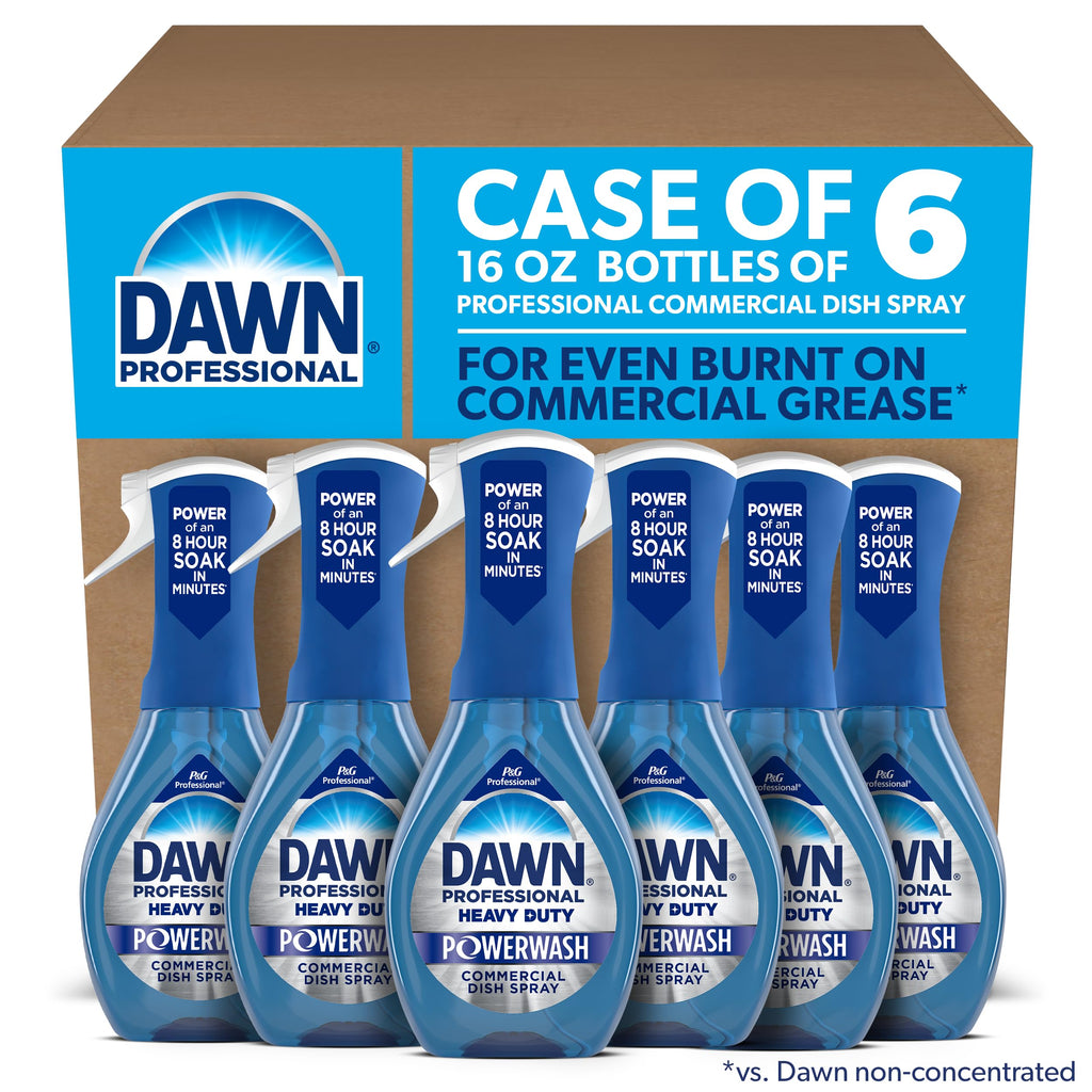 Dawn PRO Heavy Duty Powerwash Dish Spray for Commercial Use (16 oz, 6 pack)