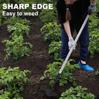 YEELOR Triangle Garden Hoe, Carbon Steel Push-Pull Weeding Tool, Equipped with 57.5" Stainless Steel Long Handle – A Long-Handle Weeder for Digging, Weeding, Hoeing and Loosening Soil