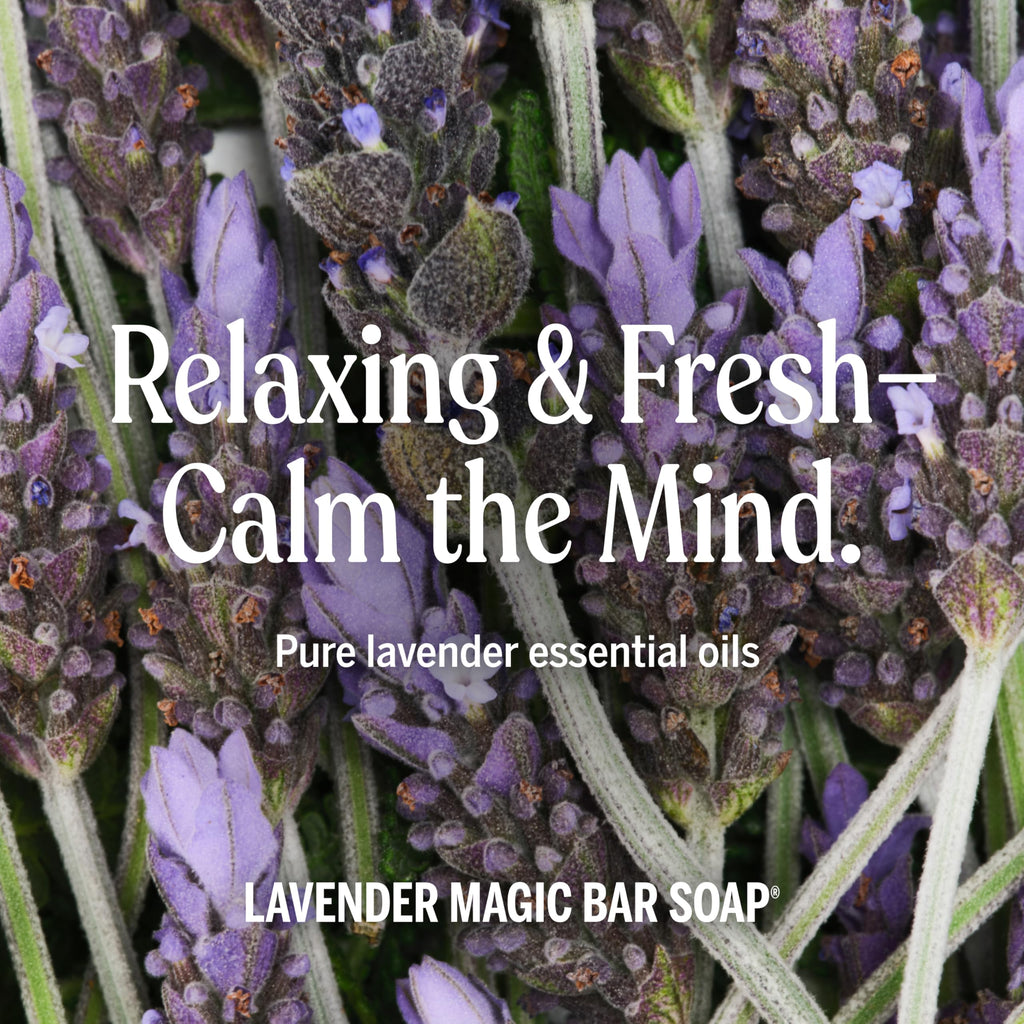 Dr. Bronner's Pure-Castile Magic Soap Bars (Lavender, 5 oz, 6-Pack)- Bath Soap with Regenerative Organic Certified Oils- For Face, Body & Hair - Gentle, Biodegradable, Vegan- Bar Soaps for Men & Women