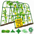 48x48 Cucumber Trellis for Raised Bed - U Shape Vegetable Garden Trellis for Climbing Plants Outdoor - Support for Cucumbers, Pea, Zucchini, Squash,Tomato, Green Bean, Vine, Watermelon, Melon, Pumpkin