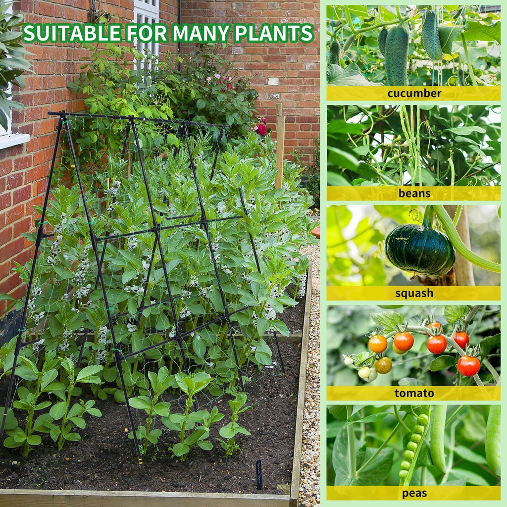 OTOSUNNY Cucumber Trellis for Raised Garden Bed, 50 x 48 in, Black