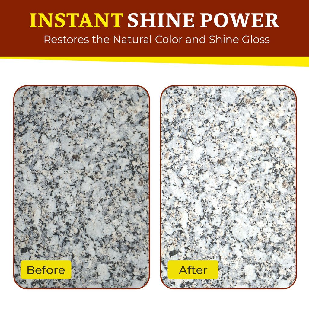 Rock Doctor Granite Polish Spray and Surface,18oz.Can Polish Tile, Marble, Kitchen Countertop, and Natural Stone Surfaces, Streak-Free Shine Pack of 2