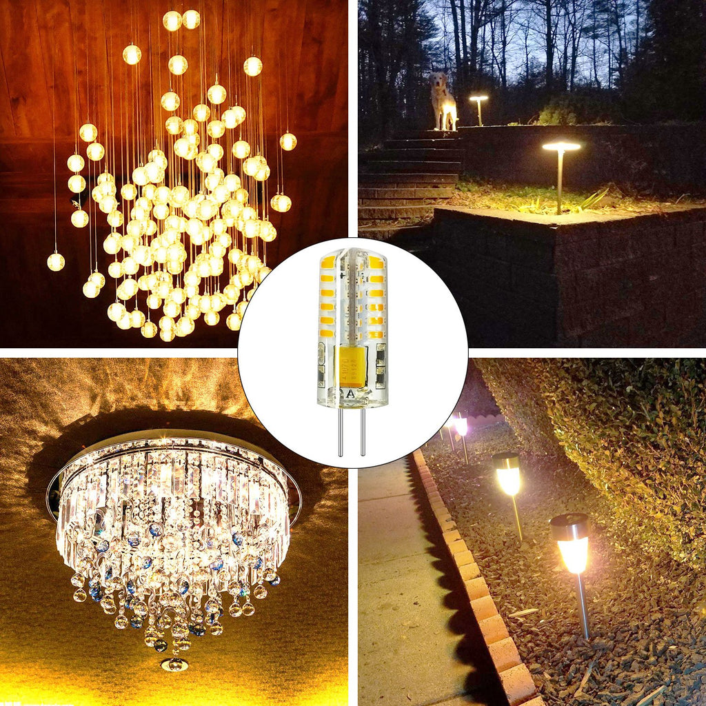 Rayhoo G4 LED Bulb 1.5 Watt AC DC 12V/10-20V Non-dimmable, 24 LED Light Bulb, 6pcs, Warm White