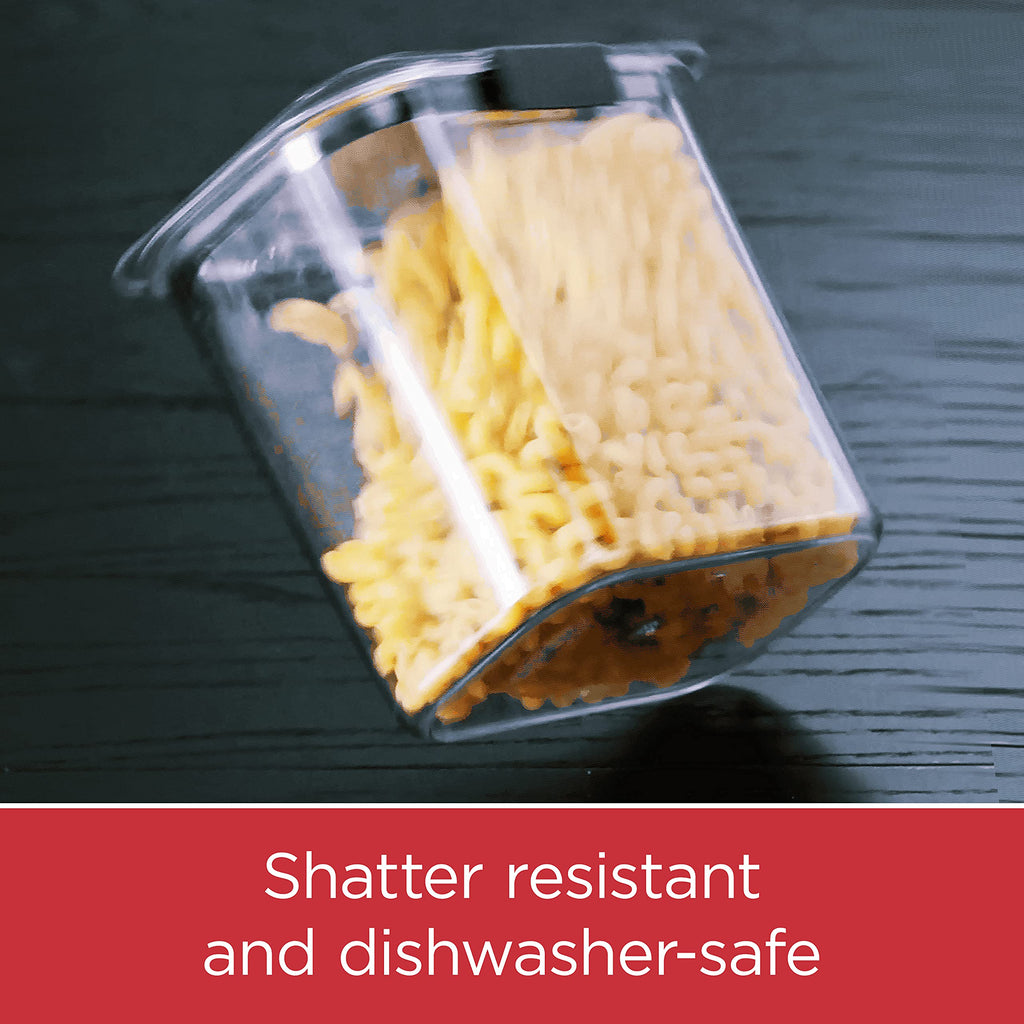 Rubbermaid Brilliance 12-Cup Airtight Food Storage Container, Perfect for Pantry Staples, Clear/Grey
