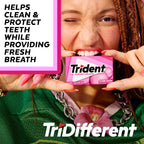 Trident Bubblegum Sugar Free Gum, Original Version, 168 Pieces, Pack of 12