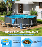 BluSwim Standard Pool Wall Skimmer for Above Ground Pools, Heavy Duty ABS Through Wall Pool Skimmers with Return Jet & Vacuum Plate, Thru-wall Skimmer Kit Compatible with All Width 6 '' Openings