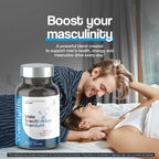 Testosterone Booster Supplement - Semen Volume Booster Supplement for Men, Fertility Supplement, Increase Load Size - 11 Active Ingredients - Horny Goat Weed, Tongkat Ali, L-Arginine - 90 Capsules