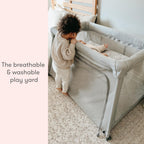 Newton Baby Travel Crib and Play Yard - 2023 Closeout Model | Safe, Breathe-Thru Mattress | Completely Washable | Largest-in-Class with Travel Bag