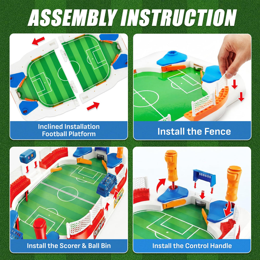 SMILESSKIDDO Mini Foosball Table Toy Age 4-12, Soccer Board Games for Kids