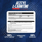 EHP Labs Acetyl L Carnitine Powder - Supports Natural Energy Production, Assists in Healthy Brain Function, Supports Heart Health, Vegan, Gluten Free, Non GMO - 100 Servings