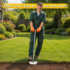 KYEEN-TOOLS Serrated Edger Lawn Tool - Half Moon Shovel with Softer T-Handle, Lawn Edger for Yard, Garden, Landscaping, Sidewalk, Cable Burial - Ergonomic Design, Rust-Proof, 38"