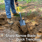 Nohovu Shovel for Digging, Heavy Duty Shovel with Fiberglass Handle, 58 Inches