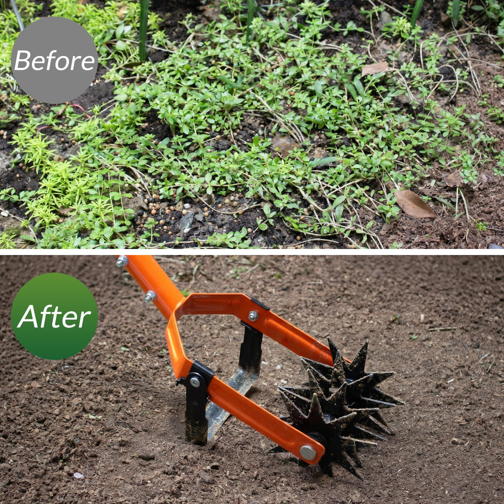 Walensee Rotary Cultivator Garden Tool, 2-in-1 Tiller & Stirrup Hoe