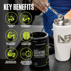 NutraBio Pure Micronized Creatine Monohydrate Powder Supplement, Unflavored, (500 g) - Supports Bulk Muscle Energy, Recovery, and Strength - HPLC Tested Creatine Powder Supplement for Men and Women