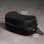 NoCry Protective Goggle Case; Fits Most Goggles; Semi Hard, Water Resistant and Shockproof Outer Shell; Reinforced Zipper; Belt Clip; Designed to Fit All Safety Goggles; Black