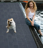 wiiiw 9 Pack Modular Interlocking Tiles Double Non-Slip 12"x12" Dark Gray
