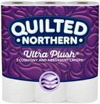 Quilted Northern Ultra Plush Mega-Roll Toilet Paper, Pack of 9 Mega Rolls, Equivalent to 36 Regular Rolls