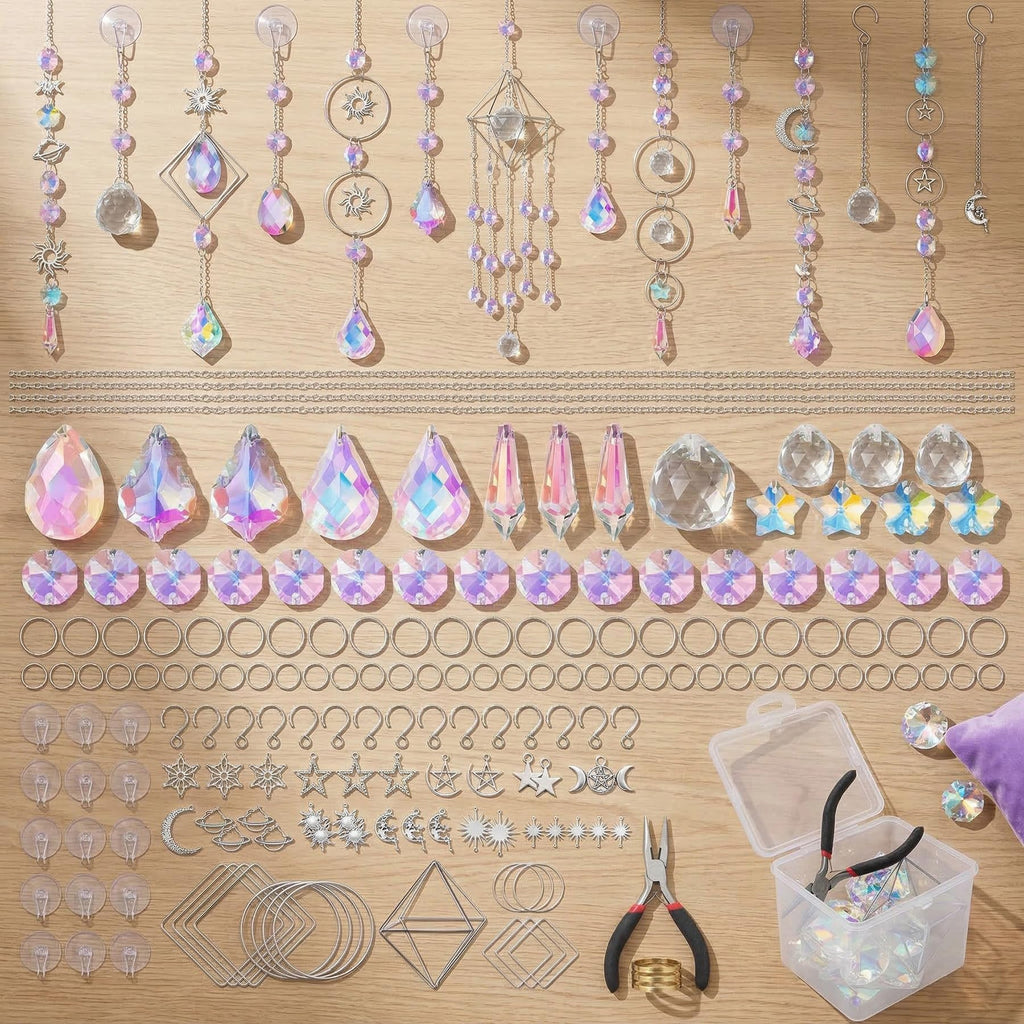 Suncatcher Kit for Adults, DIY Crystal with Prism Beads, 380PCS