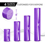 Yes4All High-Density Foam Roller for Back Relief, Yoga, Exercise, Muscle Deep Tissue Massage 12-18-24-36- Purple - 12 Inches