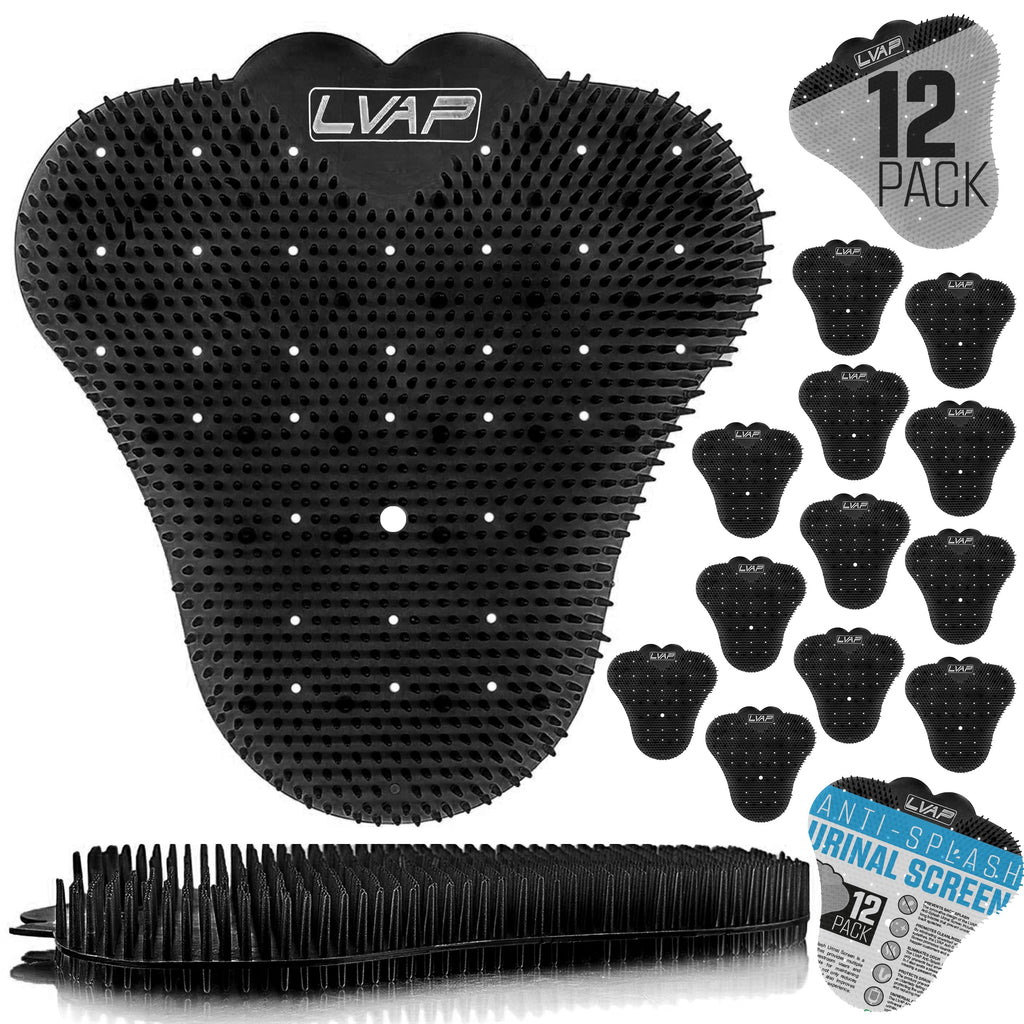 LVAP Urinal Screen Deodorizer (12-Pack) - Anti-Splash Urinal Cakes, Toilet Deodorizer, Urinal Screens for Commercial Restrooms, 5,000 Flushes, Citrus Scent