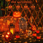 JMEXSUSS 2 Pack Solar Halloween Lights, Total 151FT 400 LED, Orange
