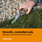 Fiskars 5" Forged Grass Shears, Handheld Grass Clippers for Lawn & Garden